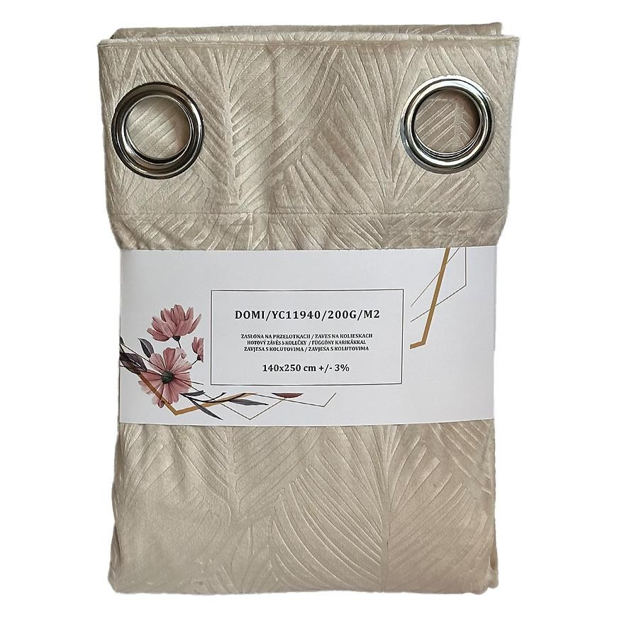 Záves na krúžkoch YC11940/200G/200G/113/140x250 cm béžový