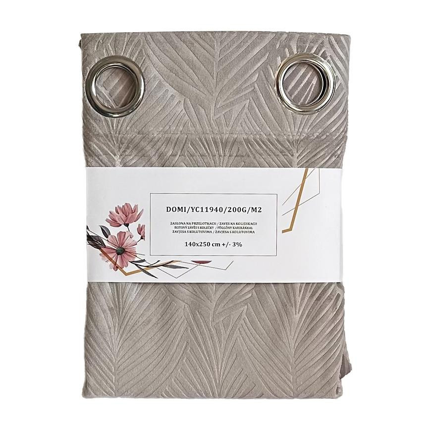 Záves na krúžkoch YC11940/200G/122/140x250 cm sivý