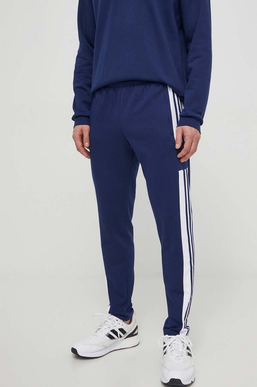 Nohavice adidas Performance GT6643 pánske, tmavomodrá farba, s nášivkou,  GT6643