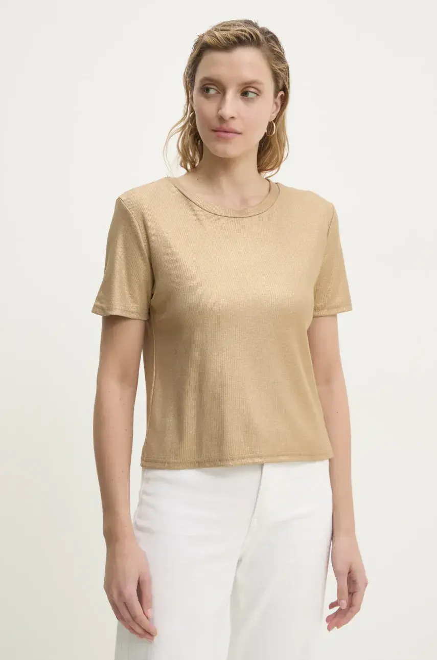 Tričko Answear Lab dámske, zlatá farba