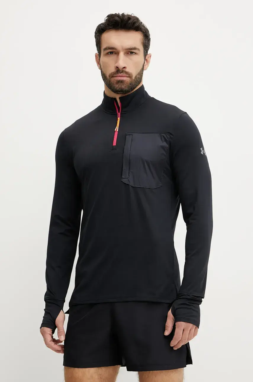 Športová mikina Under Armour Launch Trail čierna farba, jednofarebná, 1383244