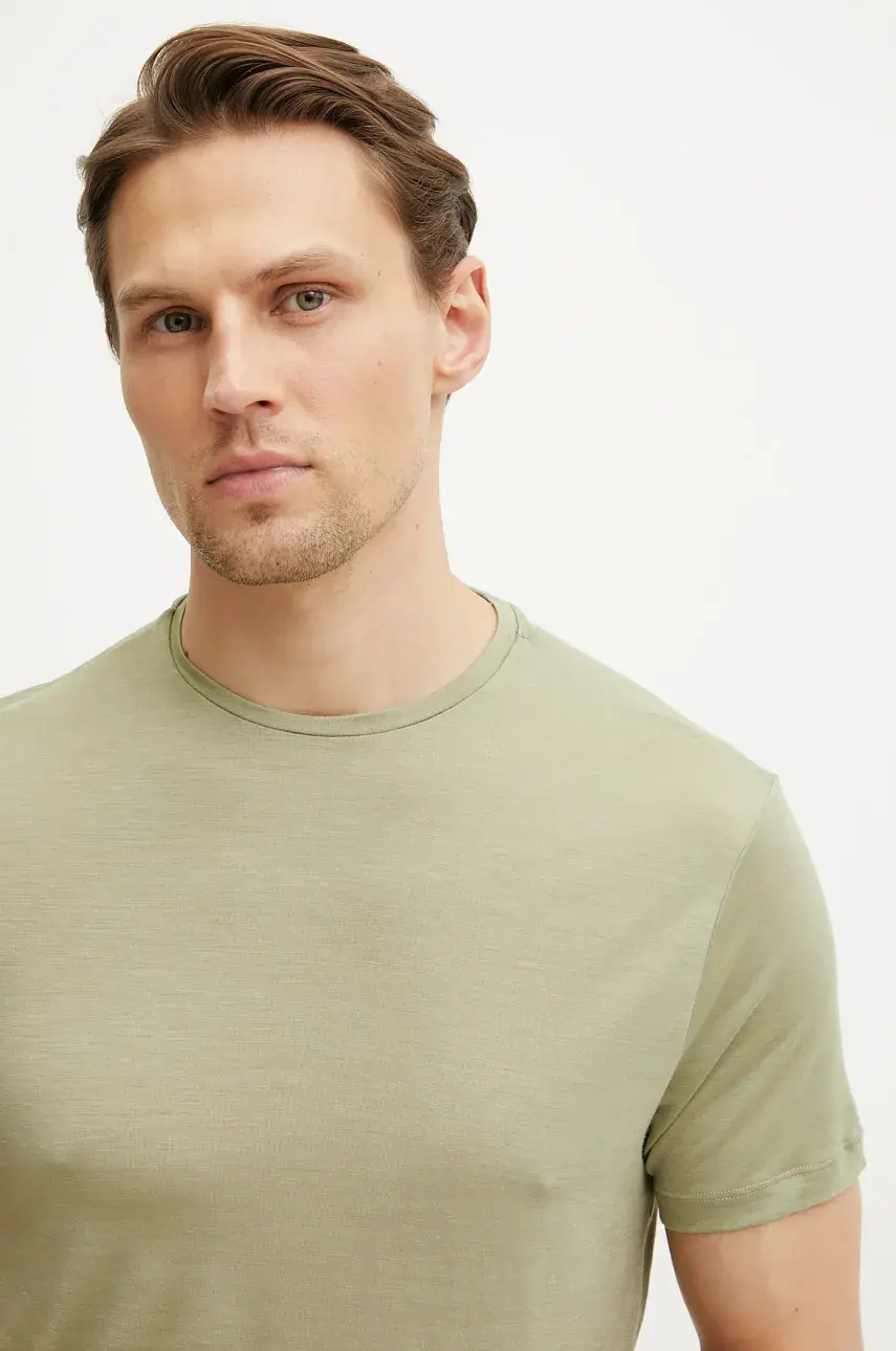 Športové tričko Icebreaker Merino Blend 125 Sphere zelená farba, vzorované, IB0A56ZMA741