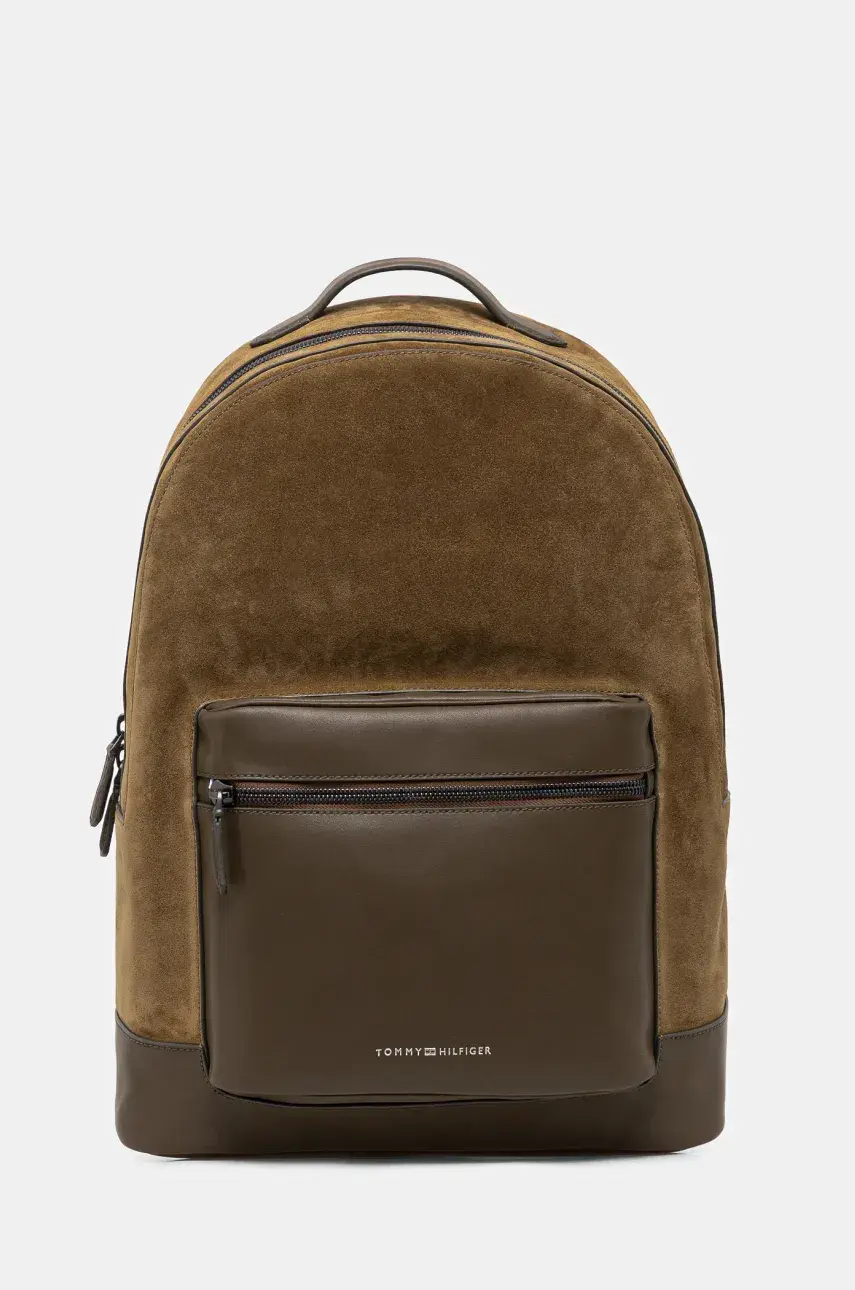 Ruksak Tommy Hilfiger pánsky, zelená farba, veľký, jednofarebný, AM0AM13229