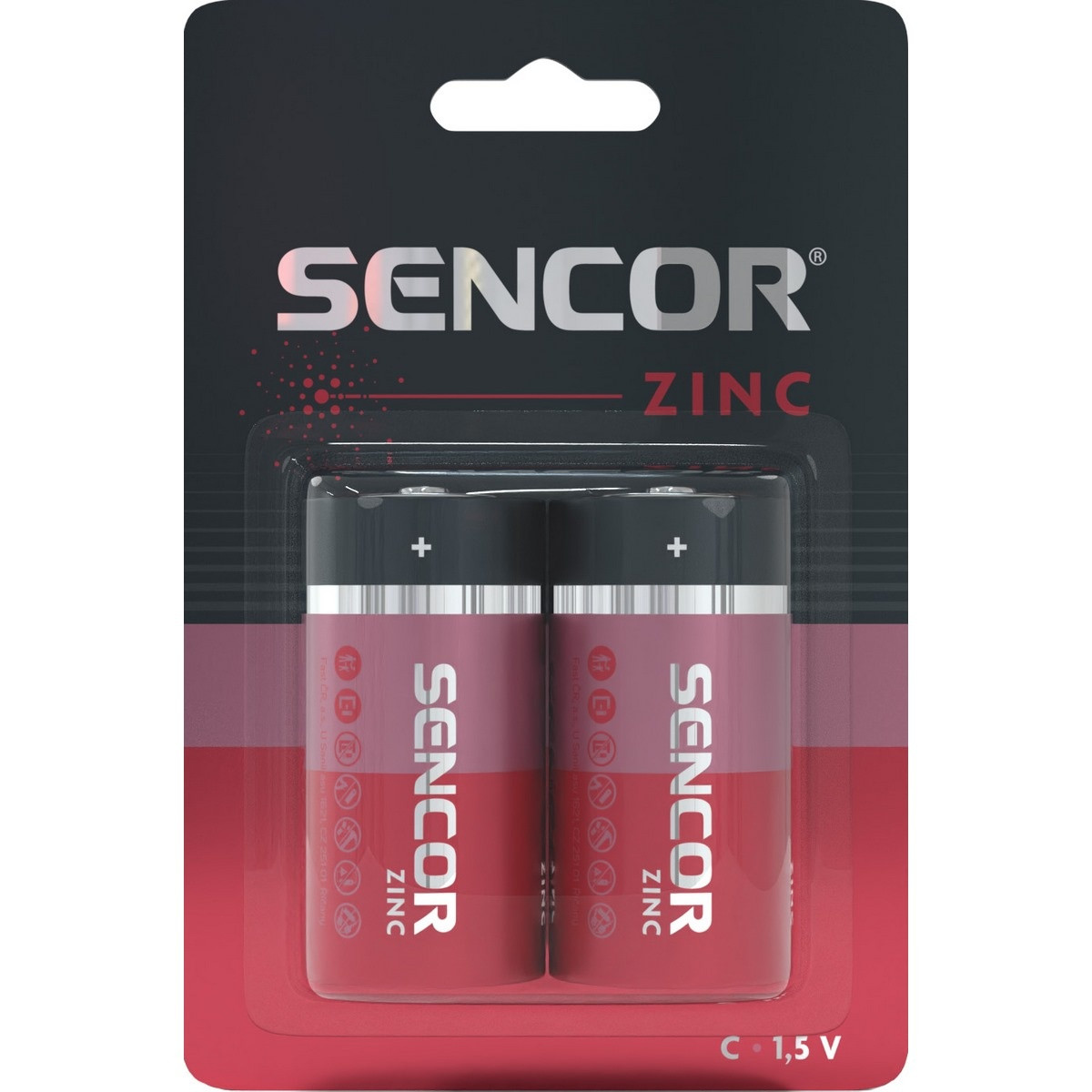 Sencor SBA R14 zinkovo-uhlíkové batérie C, 2 ks