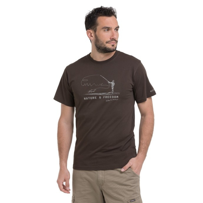 Bushman tričko Matej dark brown M