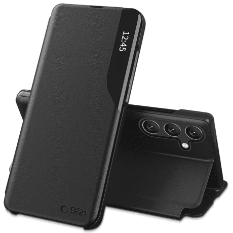 Tech-Protect Smart View knižkové puzdro na Samsung Galaxy A56 5G, čierne