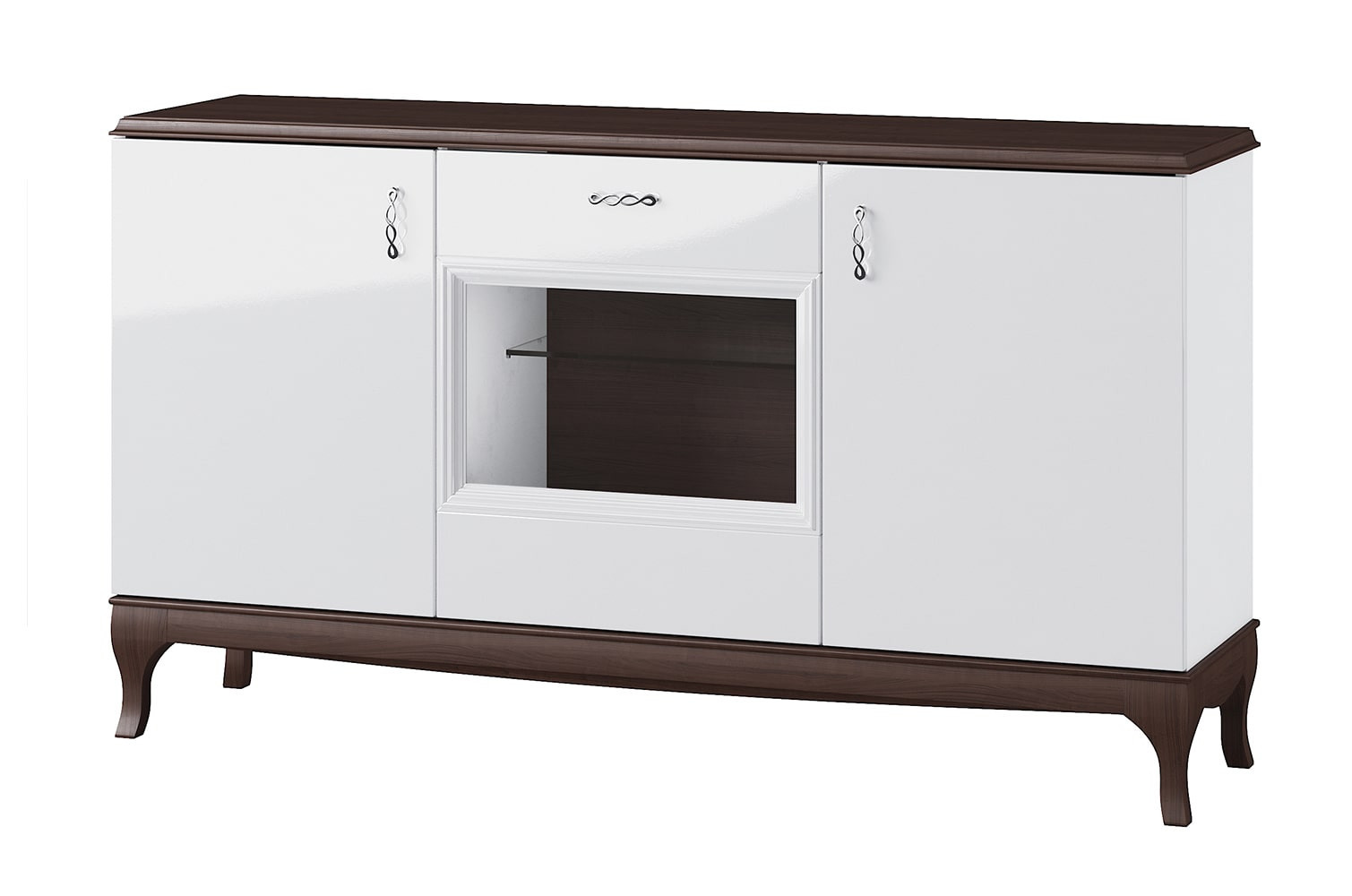 Komoda Massimo 48 165 cm bílá/mocca