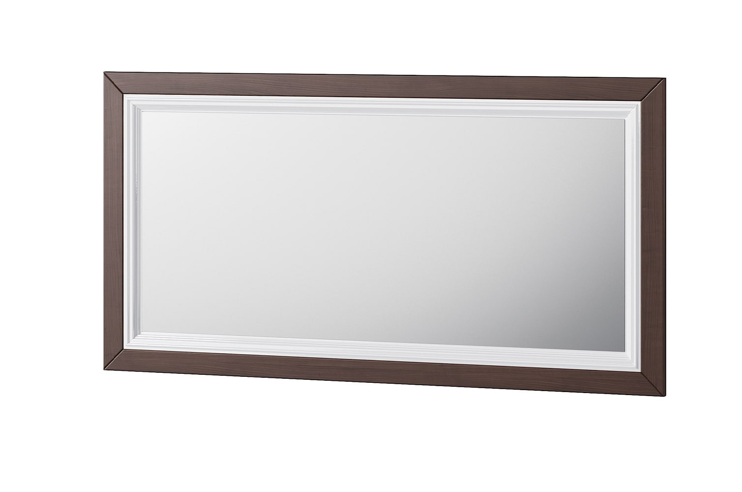 Nástěnné zrcadlo Massimo 80 135 cm bílé/mocca