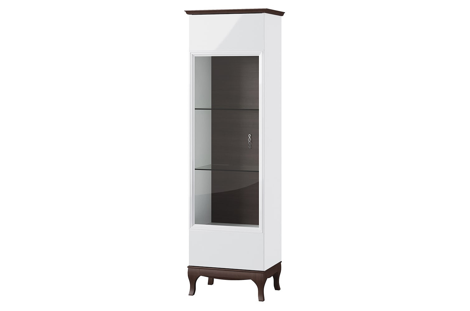 Vitrína Massimo 10 62 cm levá bílá/mocca