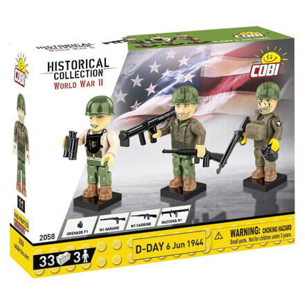 Cobi 3 figúrky s doplnkami D-DAY, 33 k