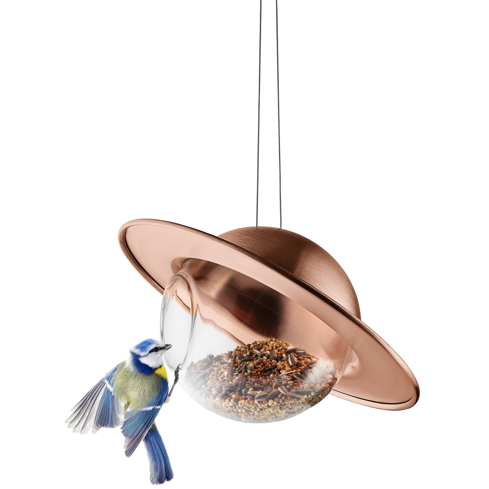 Krmítko pre vtáky SATURN 24 cm, meď, Eva Solo