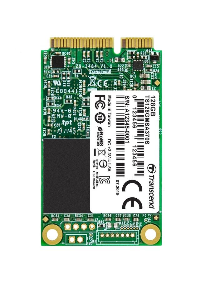 TRANSCEND MSA370S 128 GB SSD disk mSATA, SATA III 6 Gb/s (MLC), 530 MB/s R, 200 MB/s W
