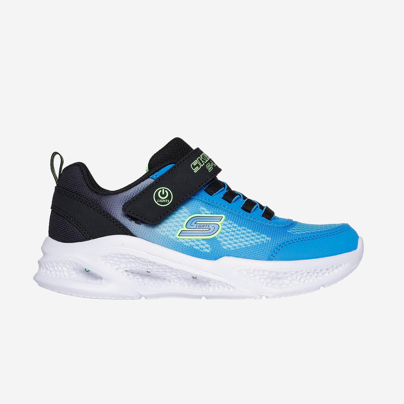 Skechers Meteor Lights Krendox svietiaca detská obuv modro-čierna