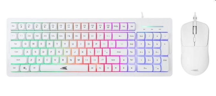 Baracuda Gaming set ORCA, gaming keyboard and gaming mouse, US, white ORCA-W