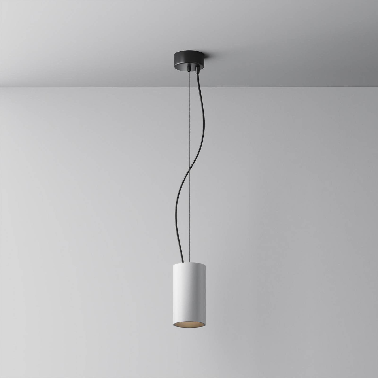 Závesné svetlo Maytoni LED Efir, biele, Ø 7,5 cm, 15 W, 38°