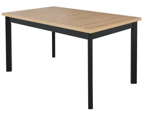 Jedálenský stôl Maxim 120x80 cm, dub artisan/černý%