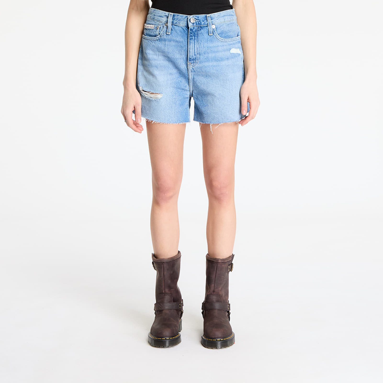 Šortky Calvin Klein Jeans Mom Short Denim 25