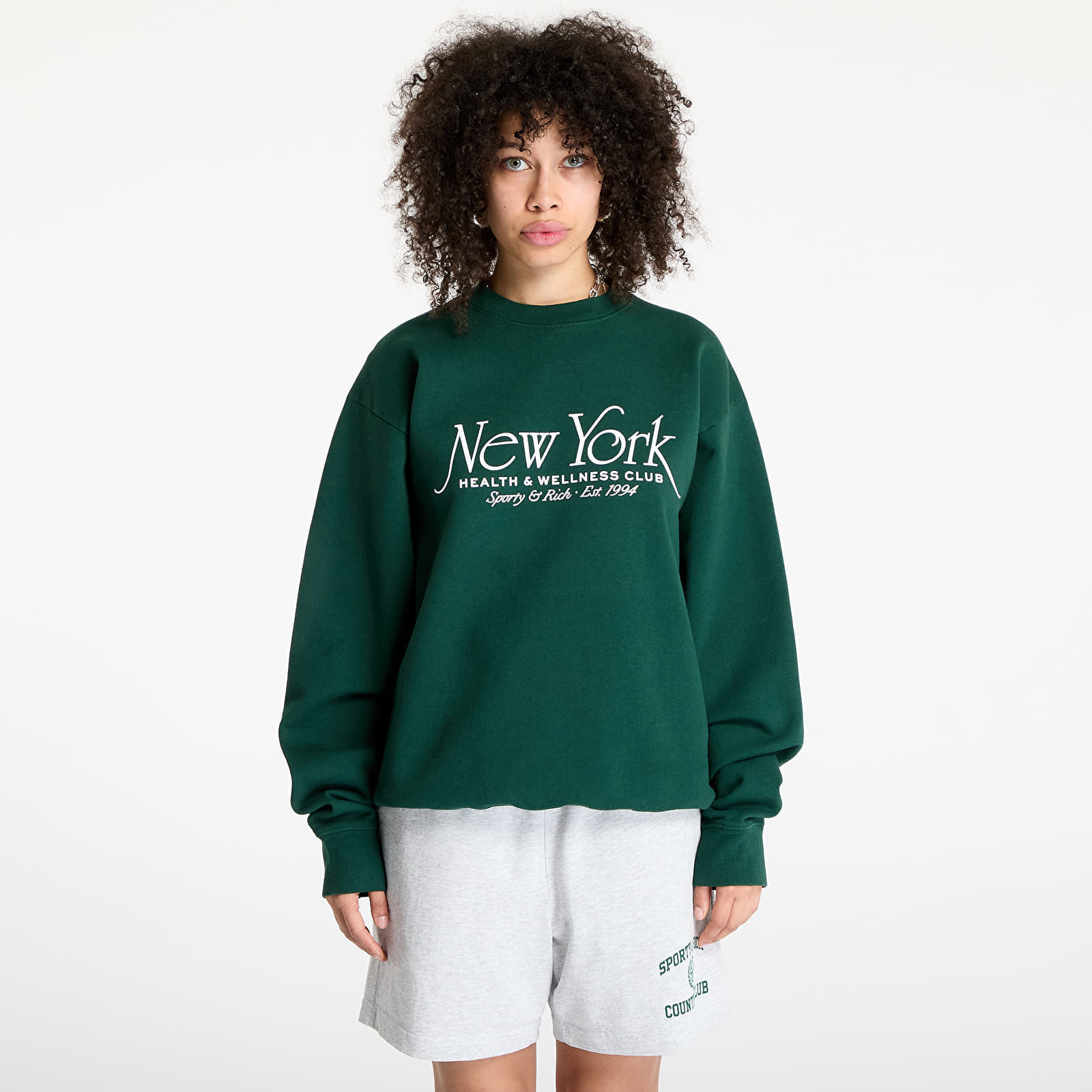 Mikina Sporty & Rich NY94 Crewneck Forest XS