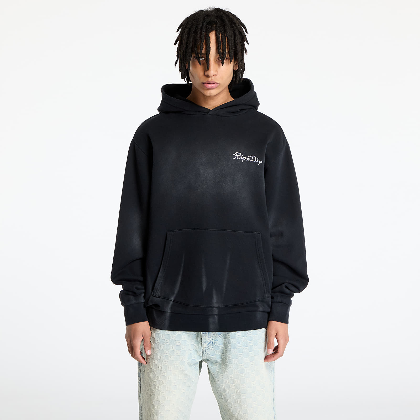 Mikina RIPNDIP Ripnlit Hoodie Black Vintage Wash S