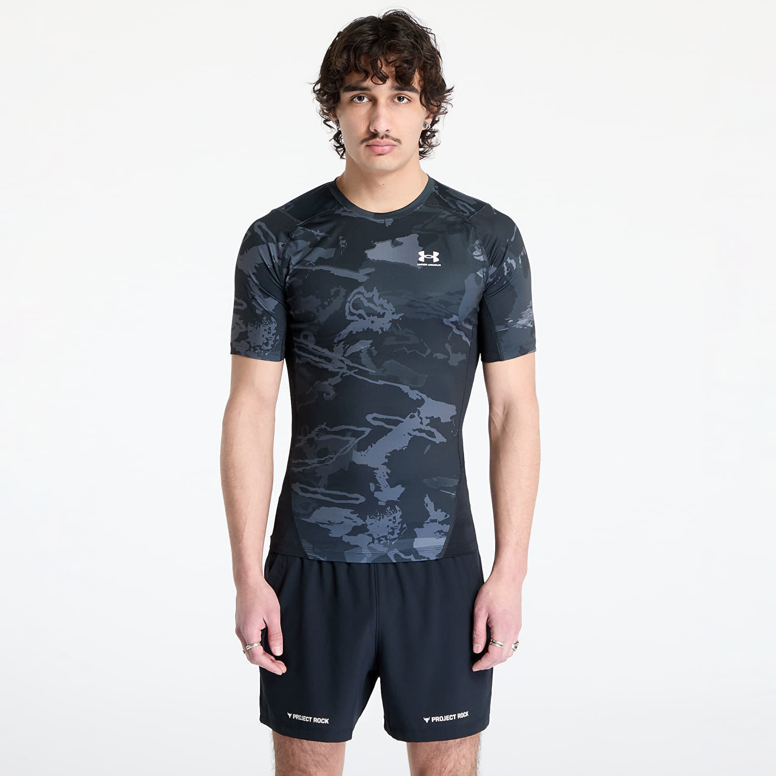 Tričko Under Armour Hg Armour Printed Shortsleeve T-Shirt Black L