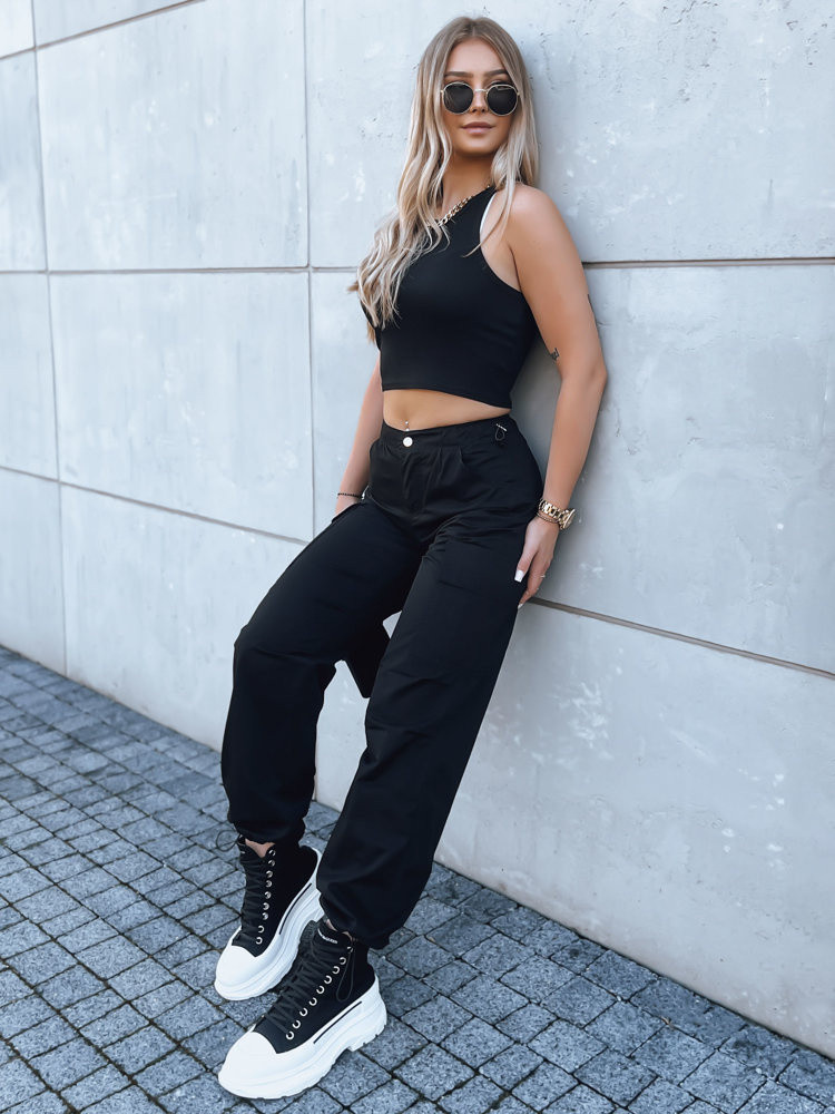 Dámske padákové nohavice ADVENTURE Farba čierna DSTREET