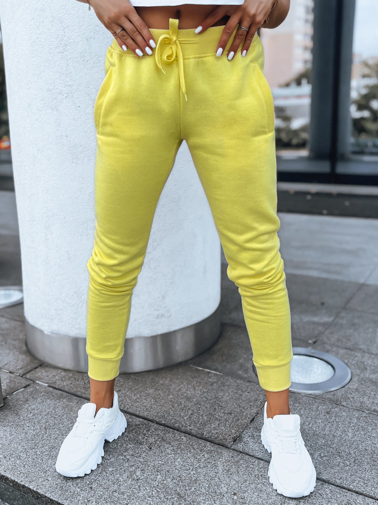 DStreet Dámske tepláky FITS žlté