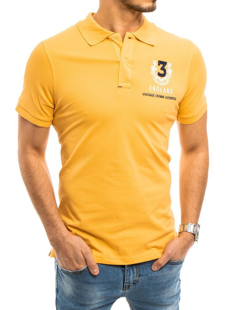 Pánske polo tričko žlté Dstreet