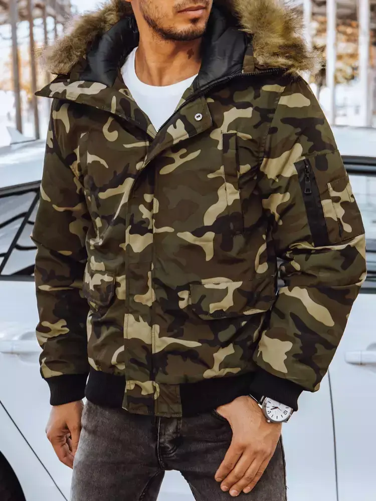 Pánska zimná bunda camo Dstreet