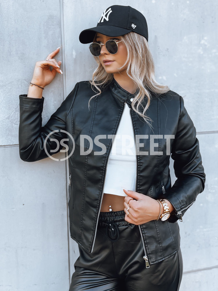 Dámska motorkárska bunda TRENDY FUSION Farba čierna DSTREET