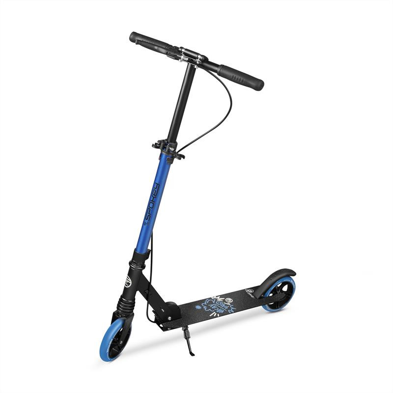 Spokey VACAY PRO Scooter with Handbrake, Wheelie 145 mm, Blue