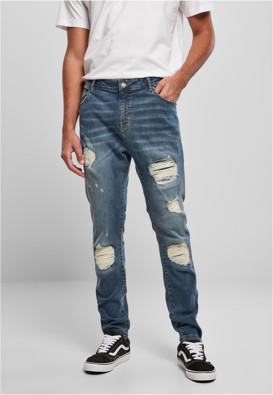 Men's Heavy Destroyed Jeans Blue