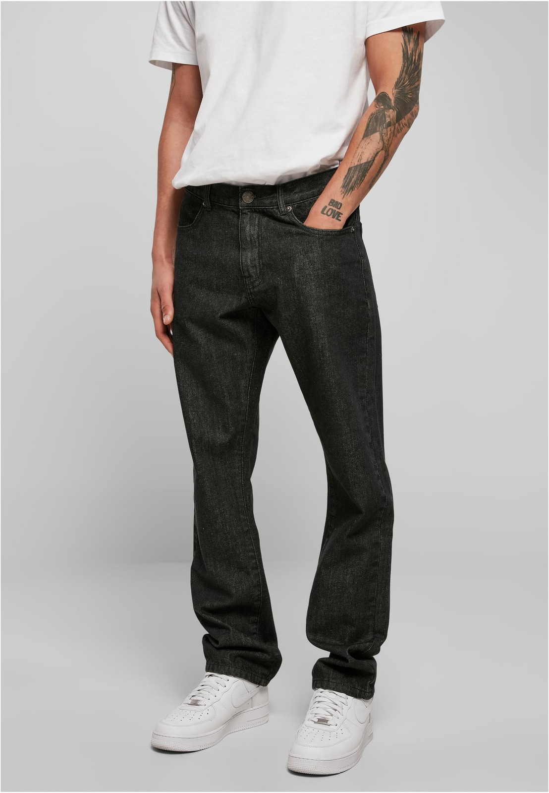 Men's Jeans Organic Straight Leg Denim Black