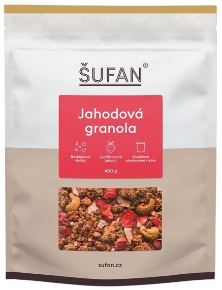 Šufan granola 400 g - jahodová prešla dmt 9.2.2025