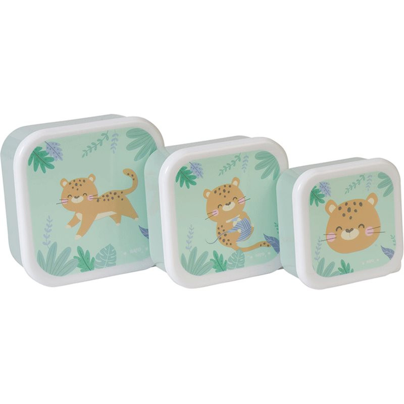 Saro Baby Snack Boxes desiatový box Hunter Mint 3 ks
