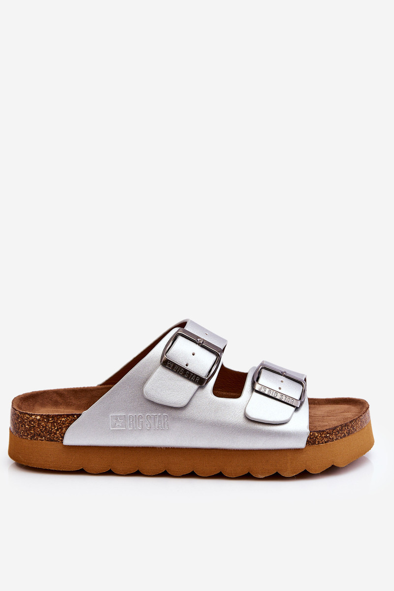 Klasické dámske papuče Big Star LL274476 Silver 38