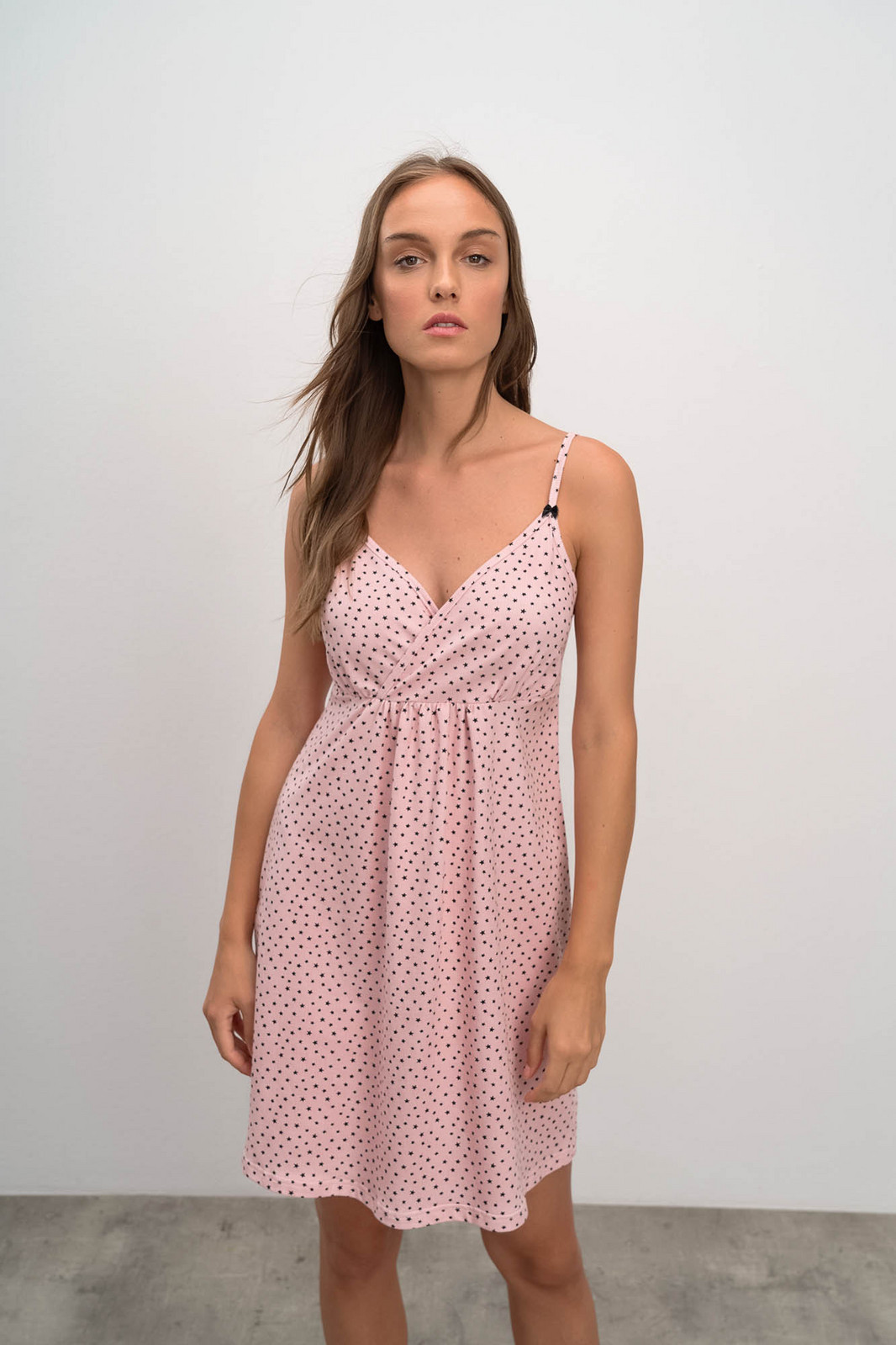 Vamp - Dámska nočná košeľa 16802 - Vamp pink gray S