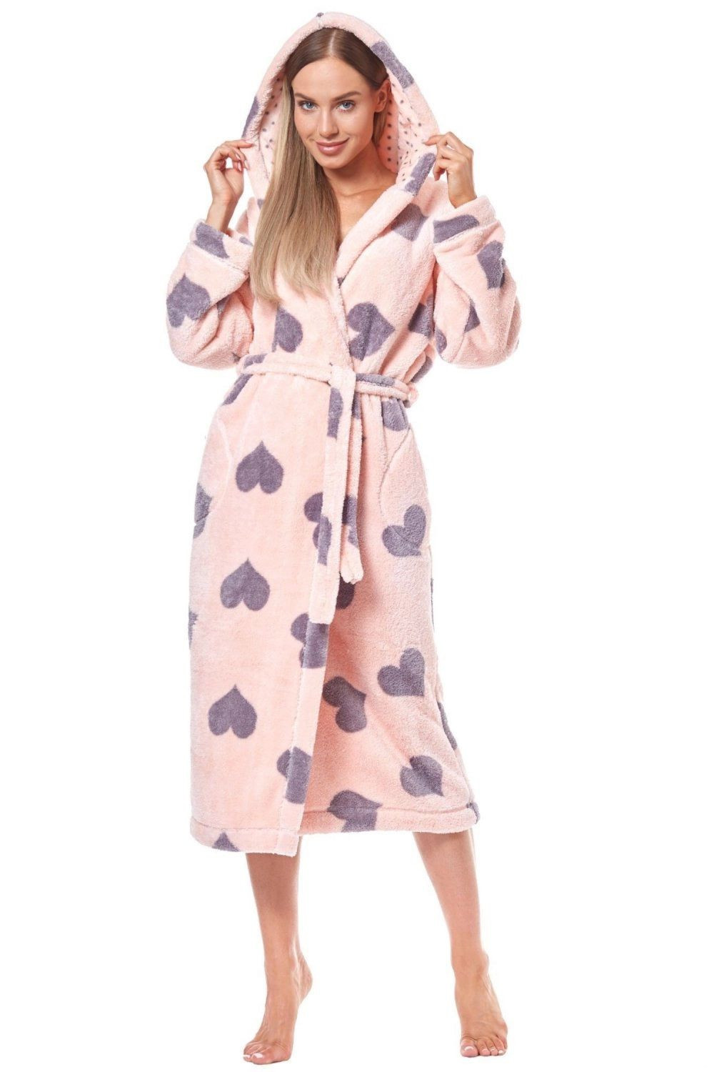 Dámsky župan Kola long pink - L&L Růžová 171/XL