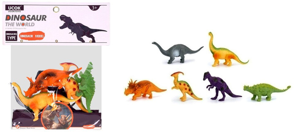 Zvieratká 14cm dinosaury 6ks