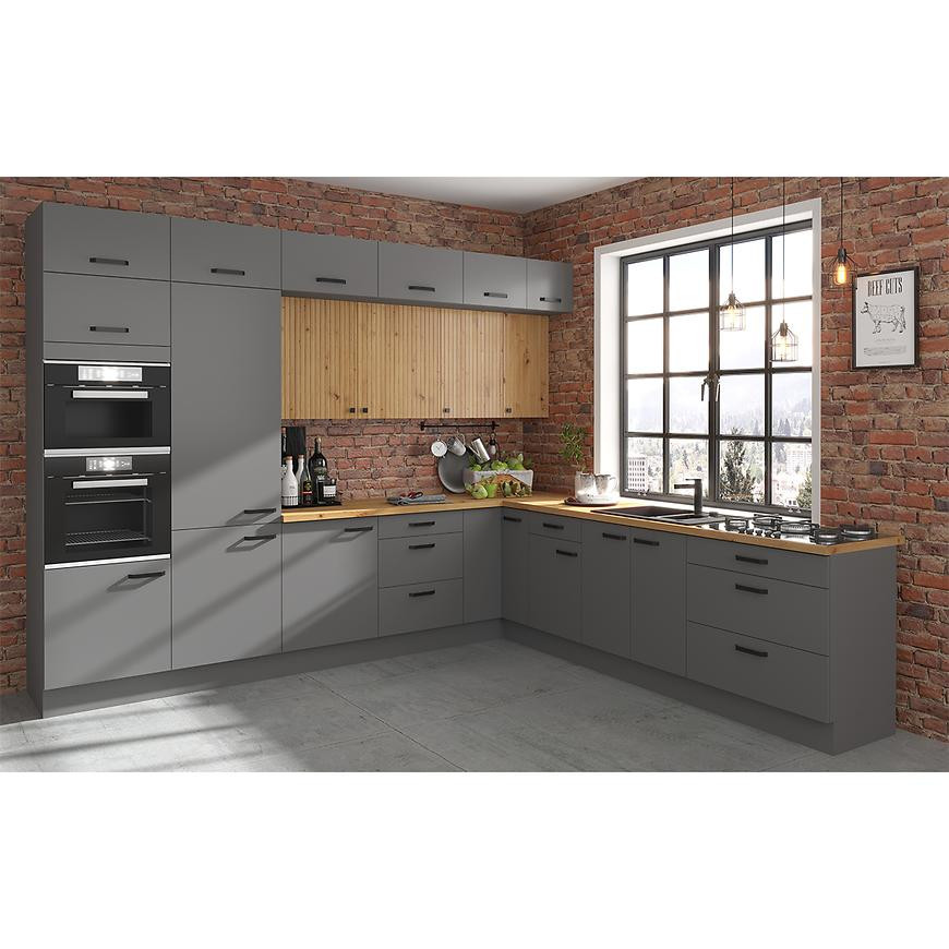 Kuchynská skrinka AVA dub artisan/antracitová 50d 1f 1s bb