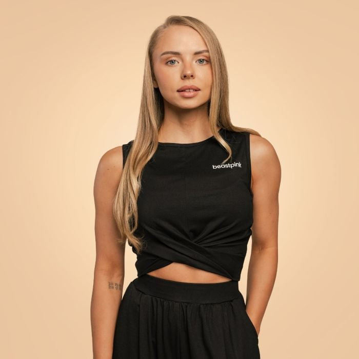 BeastPink Dámsky top Cropped Breeze Black  XS