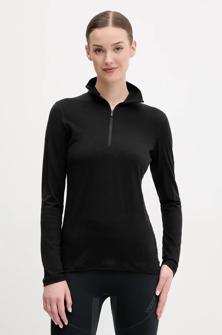Funkčné tričko s dlhým rukávom Icebreaker Merino 200 Oasis čierna farba, IBB043800011