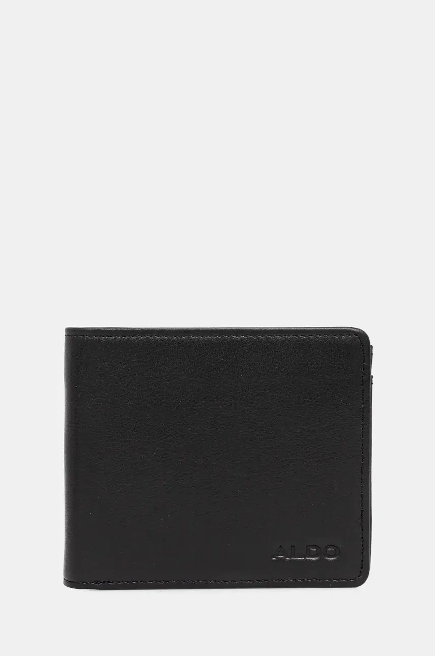 Kožená peňaženka Aldo ETHUWIN pánska, čierna farba, 13989316
