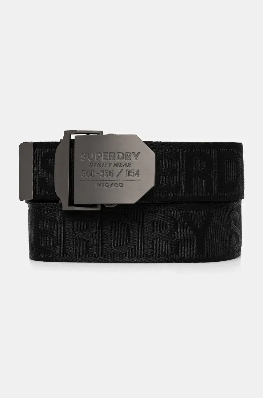 Opasok Superdry pánsky, čierna farba, M9210121A-02A