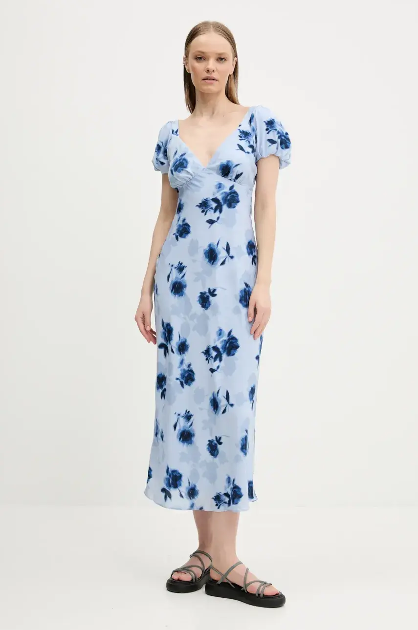 Šaty Abercrombie & Fitch midi, rovný strih, KI159-5580