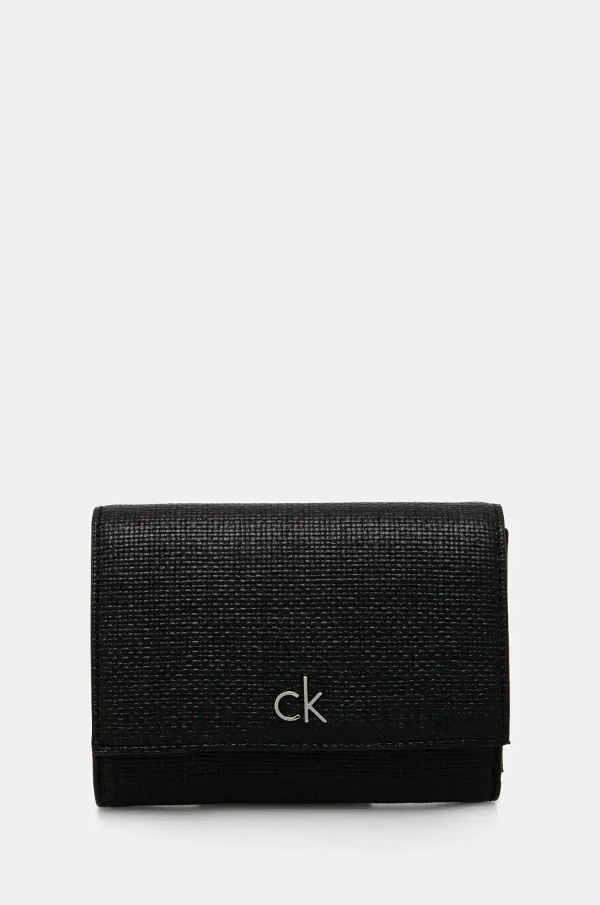Peňaženka Calvin Klein dámska, čierna farba, K60K612945
