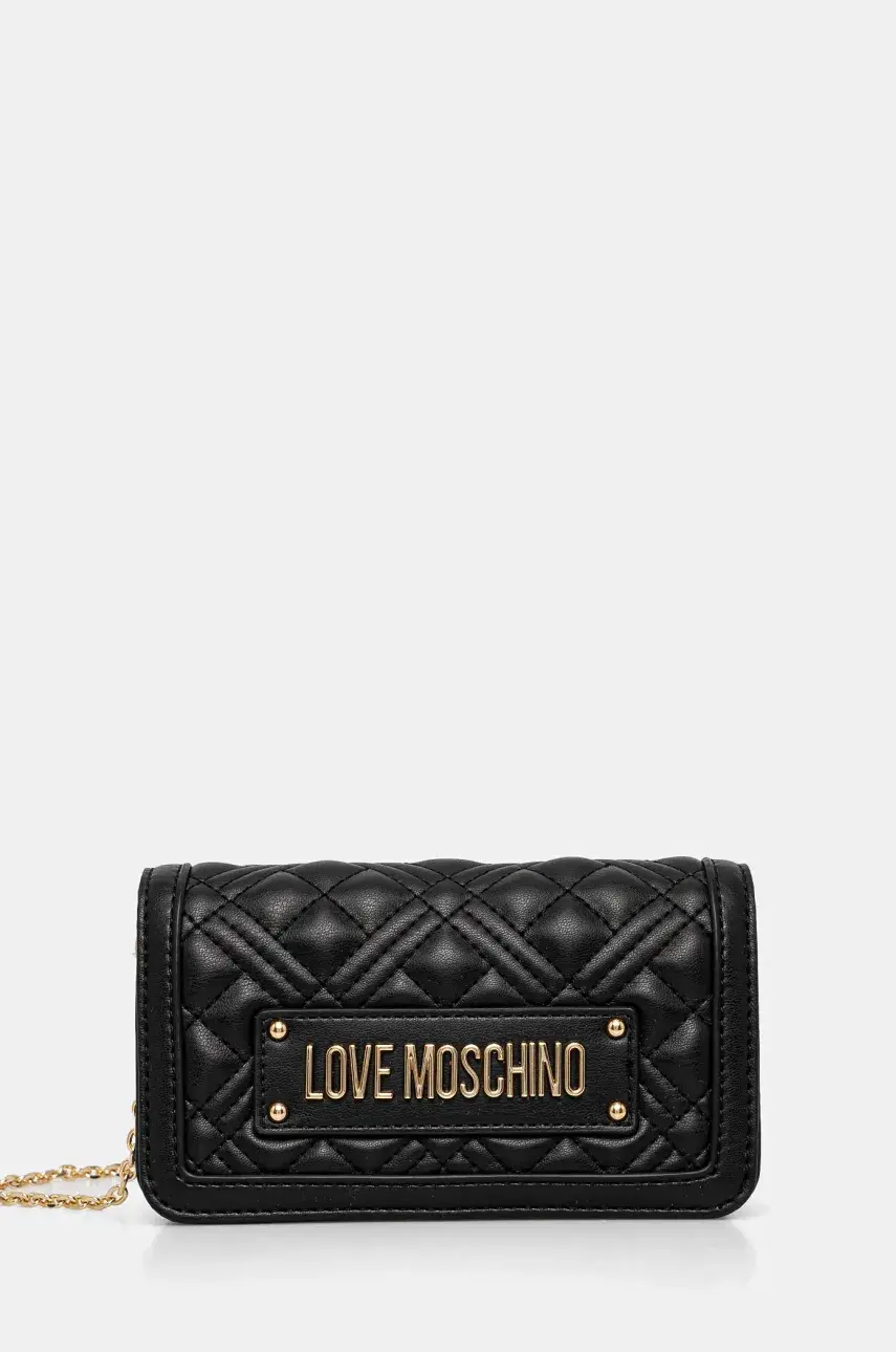 Listová kabelka Love Moschino čierna farba, JC5681PP0MLA0000