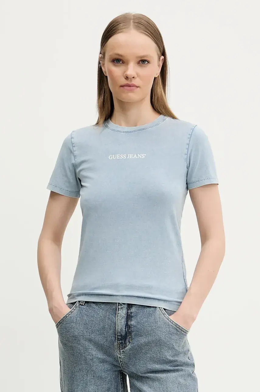 Bavlnené tričko Guess Jeans dámske, W5GI41 KCTL1