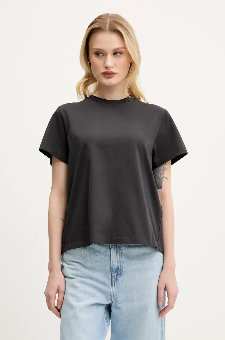 Bavlnené tričko MM6 Maison Margiela dámske, čierna farba, S52GC0334.S24311
