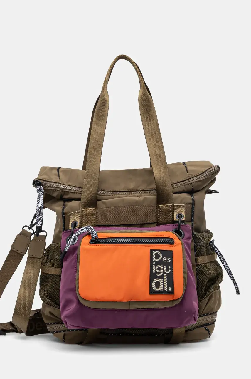 Ruksak Desigual MODULARIS ORIGINALE dámsky, zelená farba, veľký, jednofarebný, 25SAKY11