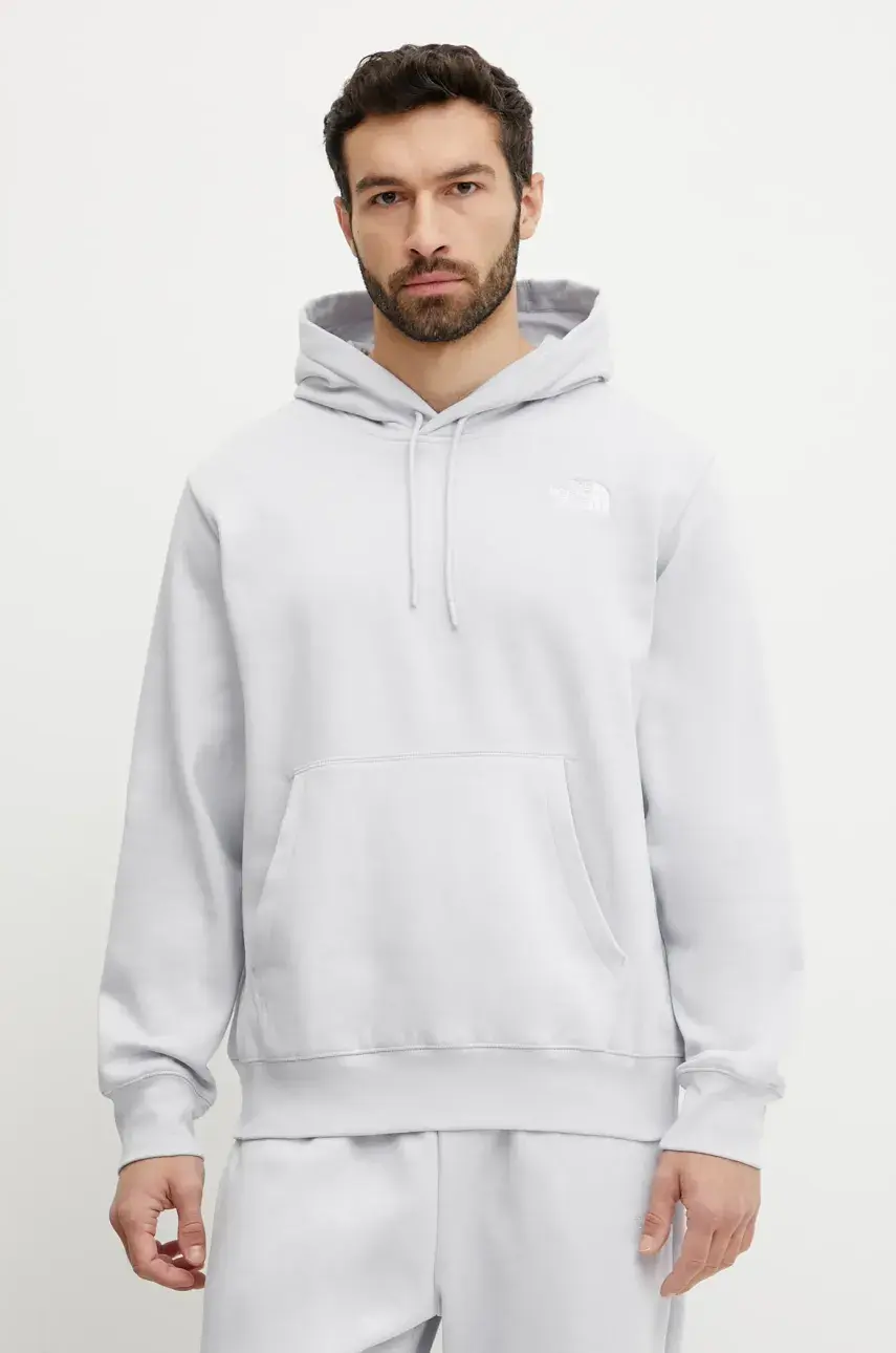 Mikina The North Face Essential pánska, s kapucňou, jednofarebná, NF0A89ES0TI1